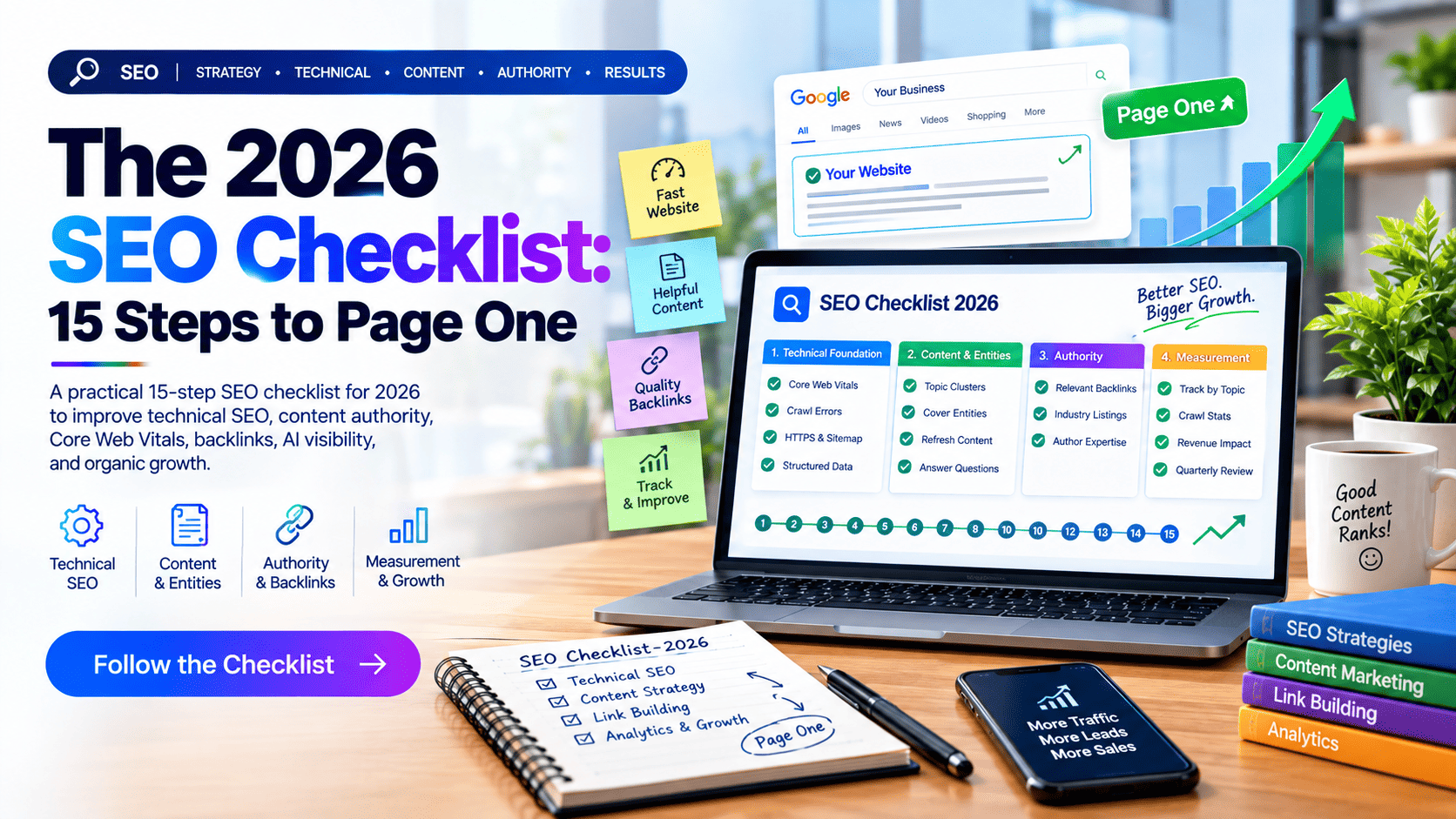 The 2026 SEO Checklist: 15 Steps to Page One